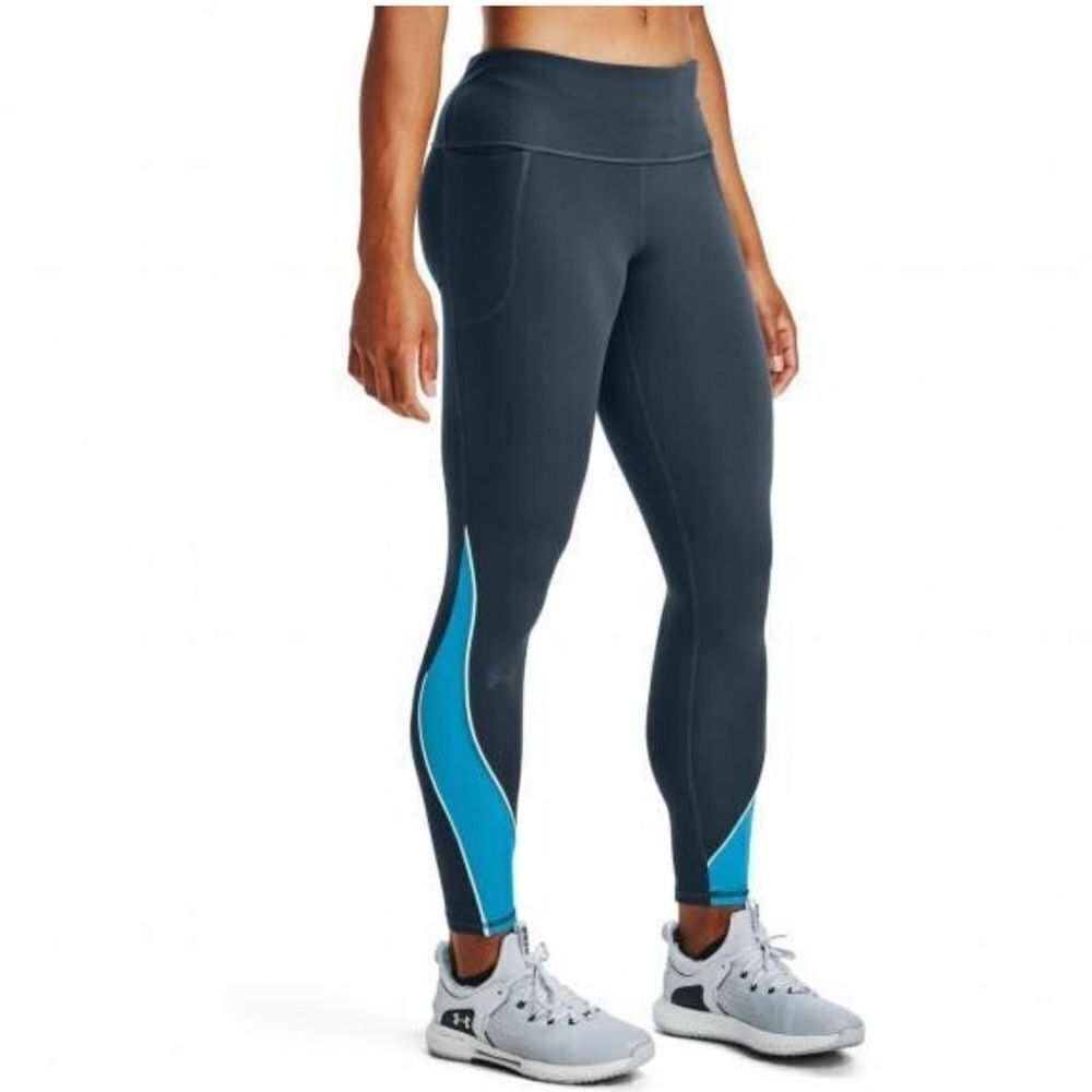 NWT Under Armour Leggings UA Rush ColdGear Leggings Blue Size Small